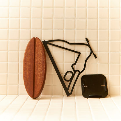 Yoga candle holder representing balance and calm, handmade by Zeugman.